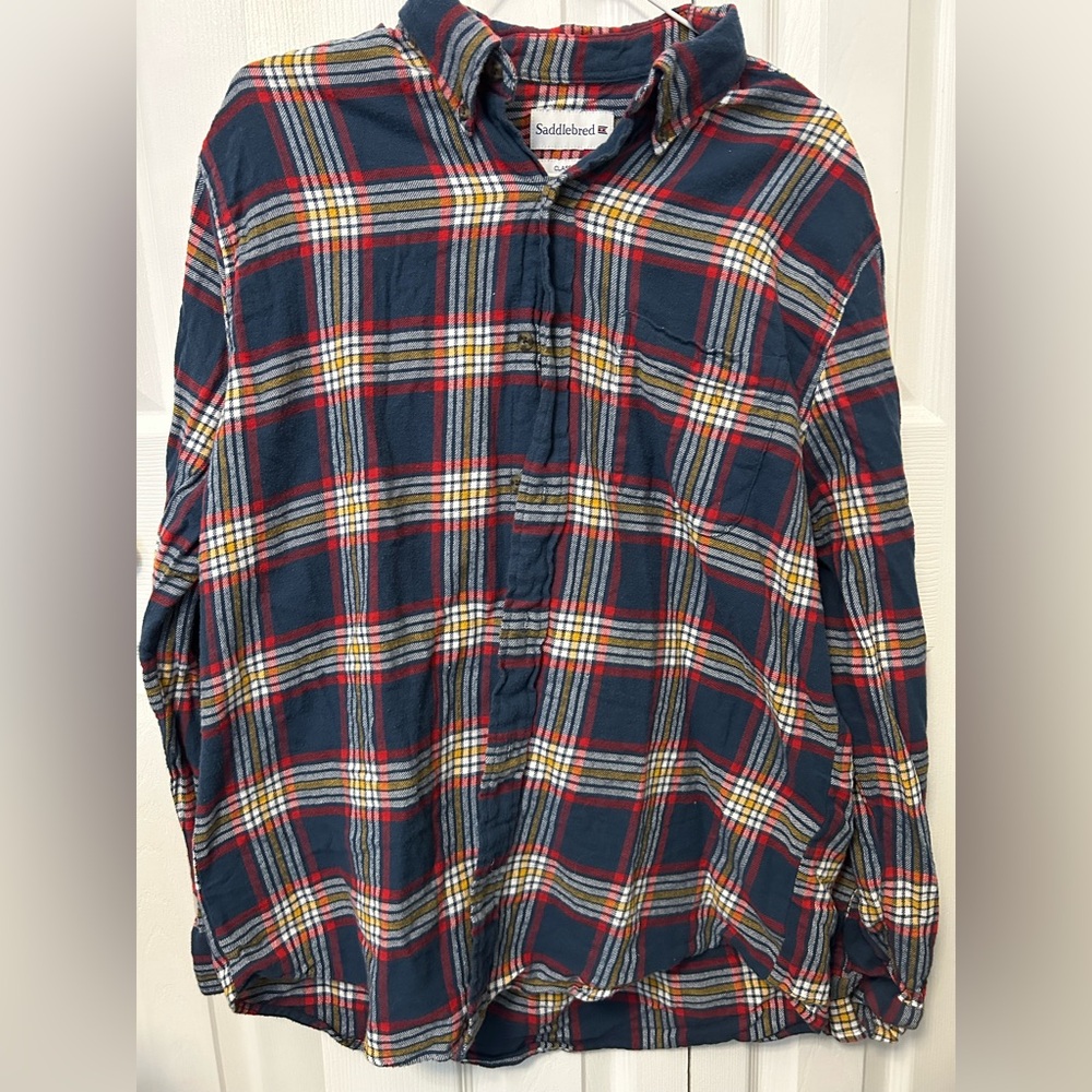 Plaid Button-Up Shirt